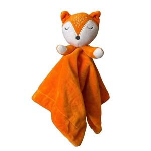 First Impressions Fox Lovey Plush Comfort Woodland Nursery Blanket Toy 14x14
